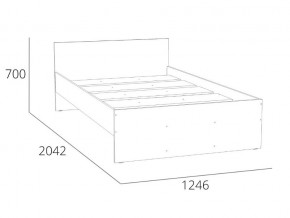 Кровать 1200 НМ 011.53-02 Симпл Дуб Сонома в Бакале - bakal.mebel74.com | фото 2