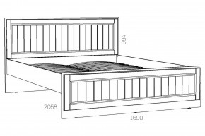 Кровать 1600 Оливия НМ 040.34 Х в Бакале - bakal.mebel74.com | фото 2