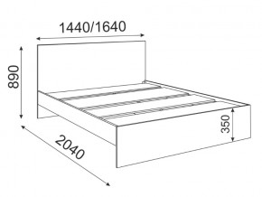 Кровать 1600 Осло модуль 5 с ящиками Дуб золото в Бакале - bakal.mebel74.com | фото 2