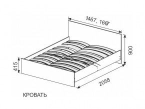 Кровать 1600х2000 ортопедическое основание в Бакале - bakal.mebel74.com | фото