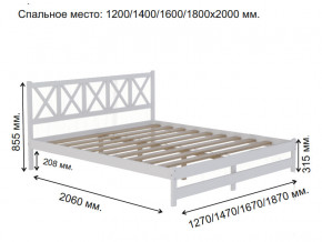 Кровать 2-х спальная Аист-8 Классика белый 1200х2000 мм в Бакале - bakal.mebel74.com | фото 2