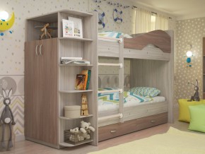 Кровать 2-х ярусная Мая с ящиками и шкафом на латофлексах шимо в Бакале - bakal.mebel74.com | фото