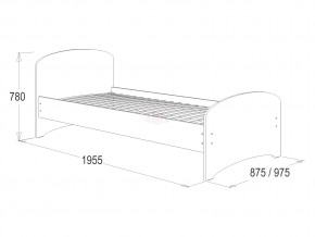 Кровать-4 одинарная 800*1900 венге в Бакале - bakal.mebel74.com | фото 2