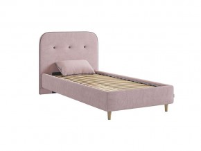 Кровать 900 Лео велюр нежно-розовый в Бакале - bakal.mebel74.com | фото 3
