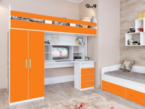 Кровать чердак Аракс винтерберг-оранжевый в Бакале - bakal.mebel74.com | фото 1
