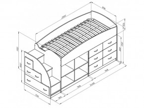 Кровать чердак Дюймовочка 4/1 Розовый в Бакале - bakal.mebel74.com | фото 2