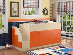 Кровать чердак Дюймовочка 4 Оранжевый в Бакале - bakal.mebel74.com | фото 1