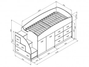 Кровать чердак Дюймовочка 4 Розовый в Бакале - bakal.mebel74.com | фото 2