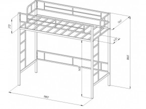 Кровать чердак Севилья 1-1 слоновая кость в Бакале - bakal.mebel74.com | фото 2