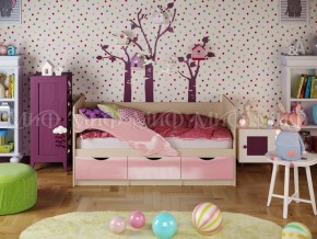 Кровать Дельфин-1 1600 Розовый металлик в Бакале - bakal.mebel74.com | фото 1