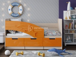 Кровать Дельфин-6 МДФ 1600 Оранжевый металлик в Бакале - bakal.mebel74.com | фото 1