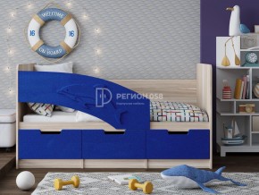 Кровать Дельфин-6 МДФ 1600 Темно-синий металлик в Бакале - bakal.mebel74.com | фото