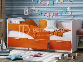 Кровать Дельфин МДФ 1600 Апельсин металлик в Бакале - bakal.mebel74.com | фото
