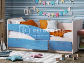 Кровать Дельфин МДФ 1600 Голубой металлик в Бакале - bakal.mebel74.com | фото 1