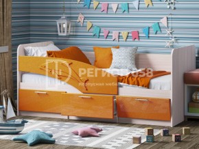 Кровать Дельфин МДФ 1600 Оранжевый металлик в Бакале - bakal.mebel74.com | фото 1