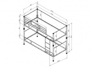 Кровать Дельта Лофт 20.02.02 Белый в Бакале - bakal.mebel74.com | фото 2