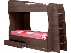 Кровать детская двухъярусная Юниор 1 шимо темный в Бакале - bakal.mebel74.com | фото