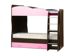 Кровать детская двухъярусная Юниор 2.1 светло-розовый в Бакале - bakal.mebel74.com | фото