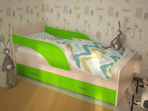 Кровать детская Максимка млечный дуб-лайм в Бакале - bakal.mebel74.com | фото 1