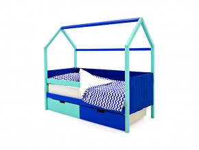 Кровать-домик мягкий Svogen с ящиками и бортиком мятно-синий в Бакале - bakal.mebel74.com | фото
