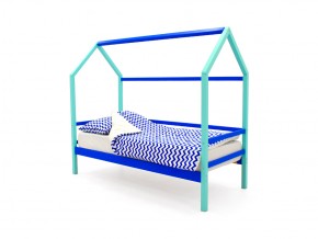 Кровать-домик Svogen мятно-синий в Бакале - bakal.mebel74.com | фото