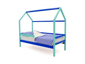 Кровать-домик Svogen с бортиком мятно-синий в Бакале - bakal.mebel74.com | фото 1