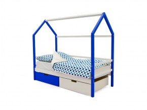 Кровать-домик Svogen с ящиками сине-белый в Бакале - bakal.mebel74.com | фото