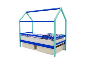 Кровать-домик Svogen с ящиками и бортиком мятно-синий в Бакале - bakal.mebel74.com | фото 3
