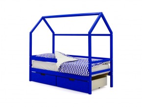 Кровать-домик Svogen с ящиками и бортиком синий в Бакале - bakal.mebel74.com | фото 1