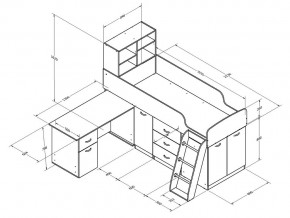 Кровать Дюймовочка 1 мультицвет в Бакале - bakal.mebel74.com | фото 2