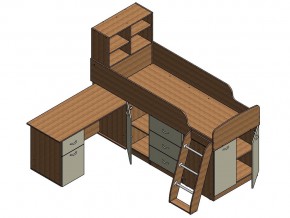 Кровать Дюймовочка 1 мультицвет в Бакале - bakal.mebel74.com | фото 3