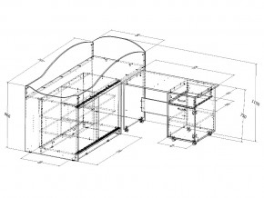 Кровать Дюймовочка 3 с лестницей Дельта 23.6 Салатовый в Бакале - bakal.mebel74.com | фото 2