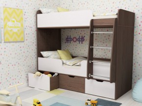Кровать двухъярусная Малыш двойняшка бодега-белый в Бакале - bakal.mebel74.com | фото