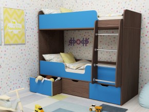 Кровать двухъярусная Малыш двойняшка бодега-голубой в Бакале - bakal.mebel74.com | фото
