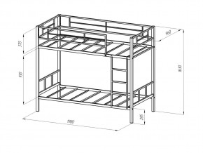 Кровать двухъярусная Севилья 2 Серый в Бакале - bakal.mebel74.com | фото 2