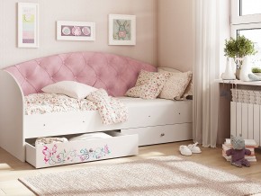 Кровать Эльза Белый-розовый в Бакале - bakal.mebel74.com | фото 1