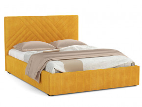 Кровать Гамма 1400 с основанием велюр тенерифе куркума в Бакале - bakal.mebel74.com | фото 1
