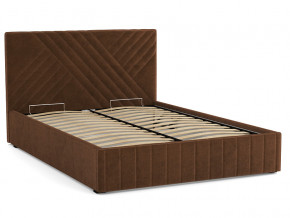 Кровать Гамма 1400 с основанием велюр тенерифе шоколад в Бакале - bakal.mebel74.com | фото 2