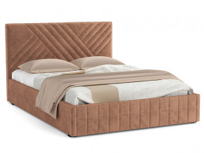 Кровать Гамма 1600 с основанием велюр тенерифе корица в Бакале - bakal.mebel74.com | фото
