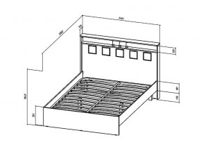 Кровать Коста-Рика 1400 в Бакале - bakal.mebel74.com | фото 2