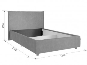 Кровать Квест 1200 велюр галька в Бакале - bakal.mebel74.com | фото 2