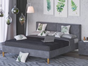 Кровать Линси 1600 серый в Бакале - bakal.mebel74.com | фото 2