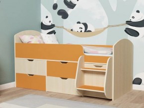 Кровать Малыш-7 Дуб-Оранжевый в Бакале - bakal.mebel74.com | фото 1