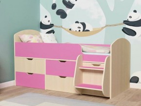 Кровать Малыш-7 Дуб-Розовый в Бакале - bakal.mebel74.com | фото