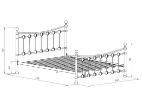 Кровать металлическая Эльда Белый/Золото в Бакале - bakal.mebel74.com | фото 2