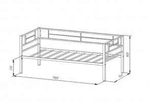 Кровать металлическая Лорка Белый в Бакале - bakal.mebel74.com | фото 2