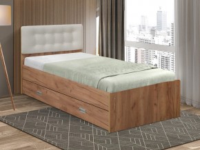 Кровать одинарная №6 с ящиками 800х1900 с мягкой спинкой в Бакале - bakal.mebel74.com | фото
