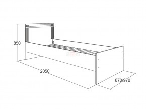 Кровать одинарная Ольга 18 900 в Бакале - bakal.mebel74.com | фото 2