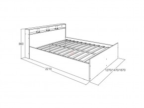 Кровать Ольга 17 1400 в Бакале - bakal.mebel74.com | фото 2