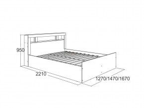 Кровать Ольга 19 1200 в Бакале - bakal.mebel74.com | фото 2